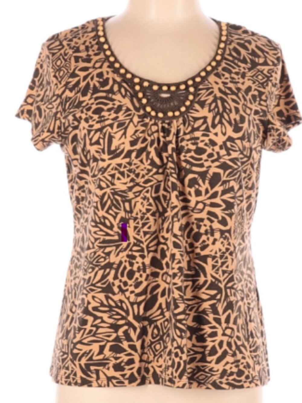 Brown Petite Casual top